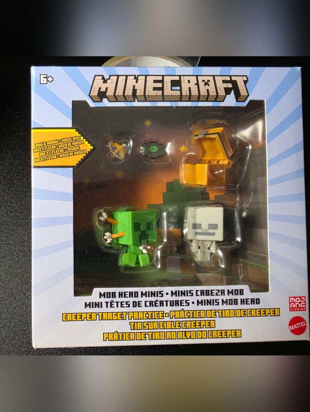 Minecraft Mob Head Minis Creeper & Skeleton Set - Green & White (NEVER OPENED)